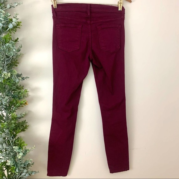 FRAME
Cranberry Rip Skinny Distressed Jeans, wine - Picture 3 of 7